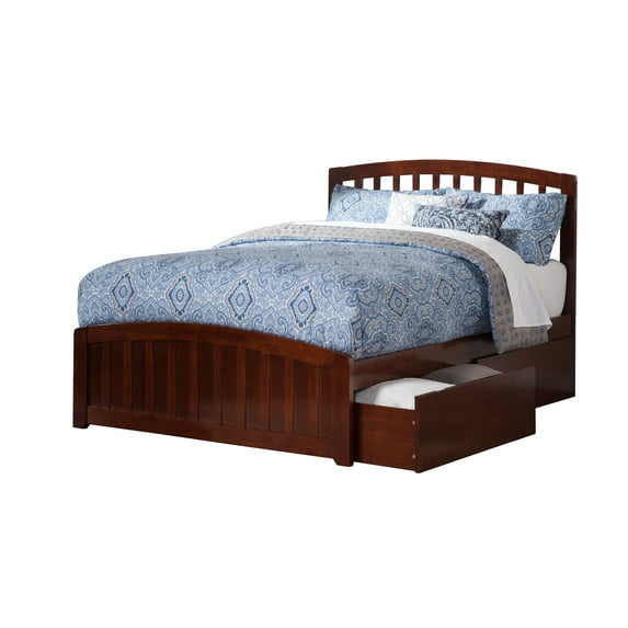 Richmond Platform Bed with Matching Foot Board with 2 Urban Bed Drawers in, Multiple Colors and Sizes