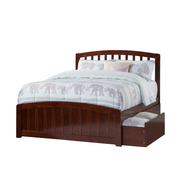 Richmond Platform Bed with Matching Foot Board with 2 Urban Bed Drawers in, Multiple Colors and Sizes