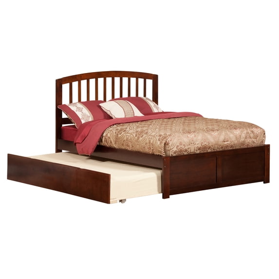 Richmond Platform Bed with Matching Foot Board with Twin Size Urban Trundle Bed in, Multiple Colors and Sizes