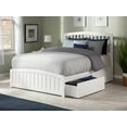 thumbnail image 1 of Richmond Queen Platform Bed with Matching Foot Board with 2 Urban Bed Drawers in White, 1 of 7