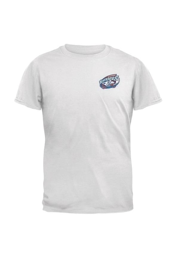 - Crest Print Logo White Adult T-Shirt - Large