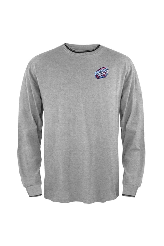 - Logo Striped Trim Grey Sweatshirt - Large