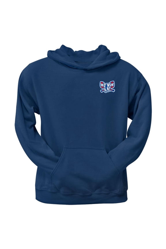 - Mad Dog Crest Logo Navy Hoodie - 2X-Large