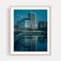 Richmond Skyline 04 - Richmond Virginia Photography Oak Framed Wall Art Print 16 x 20 inches