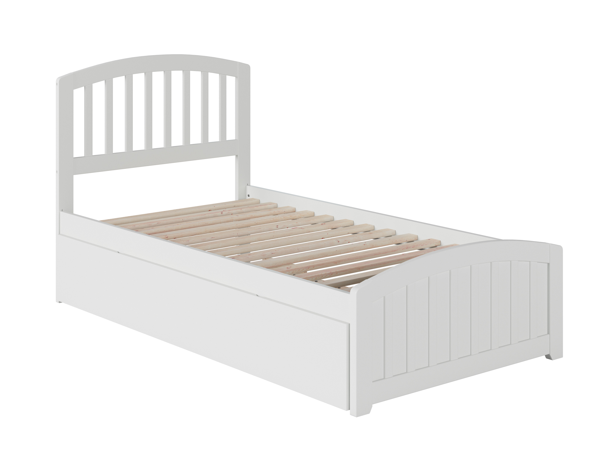 Richmond Twin Extra Long Bed with Matching Footboard and Twin Extra Long Trundle in White - image 1 of 6
