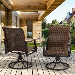 Outdoor Patio Dining Wicker Swivel Chairs with Cushions 360 Degree Swivel Walmart