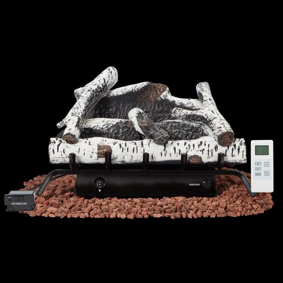 Richryce 24-Inch Ventless Natural Gas Fireplace Log Set - Walmart.com