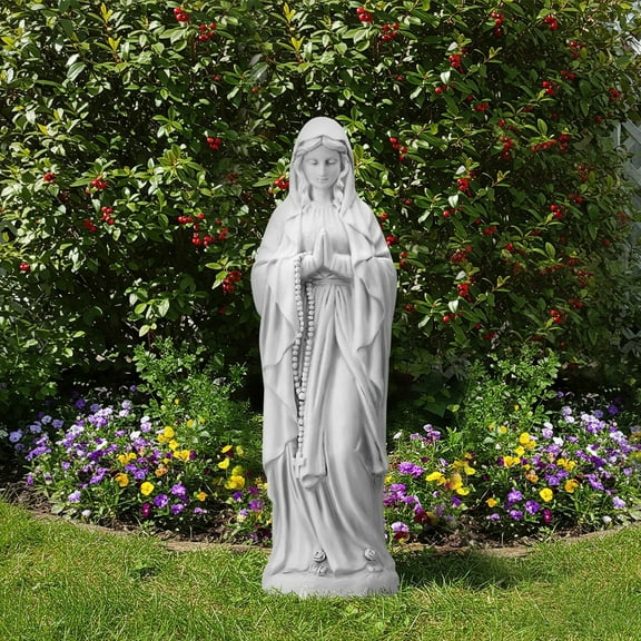 Richryce 29.9" Outdoor Virgin Mary Statue in Prayer - Blessed Mother Garden Sculpture for Patio Yard Decor