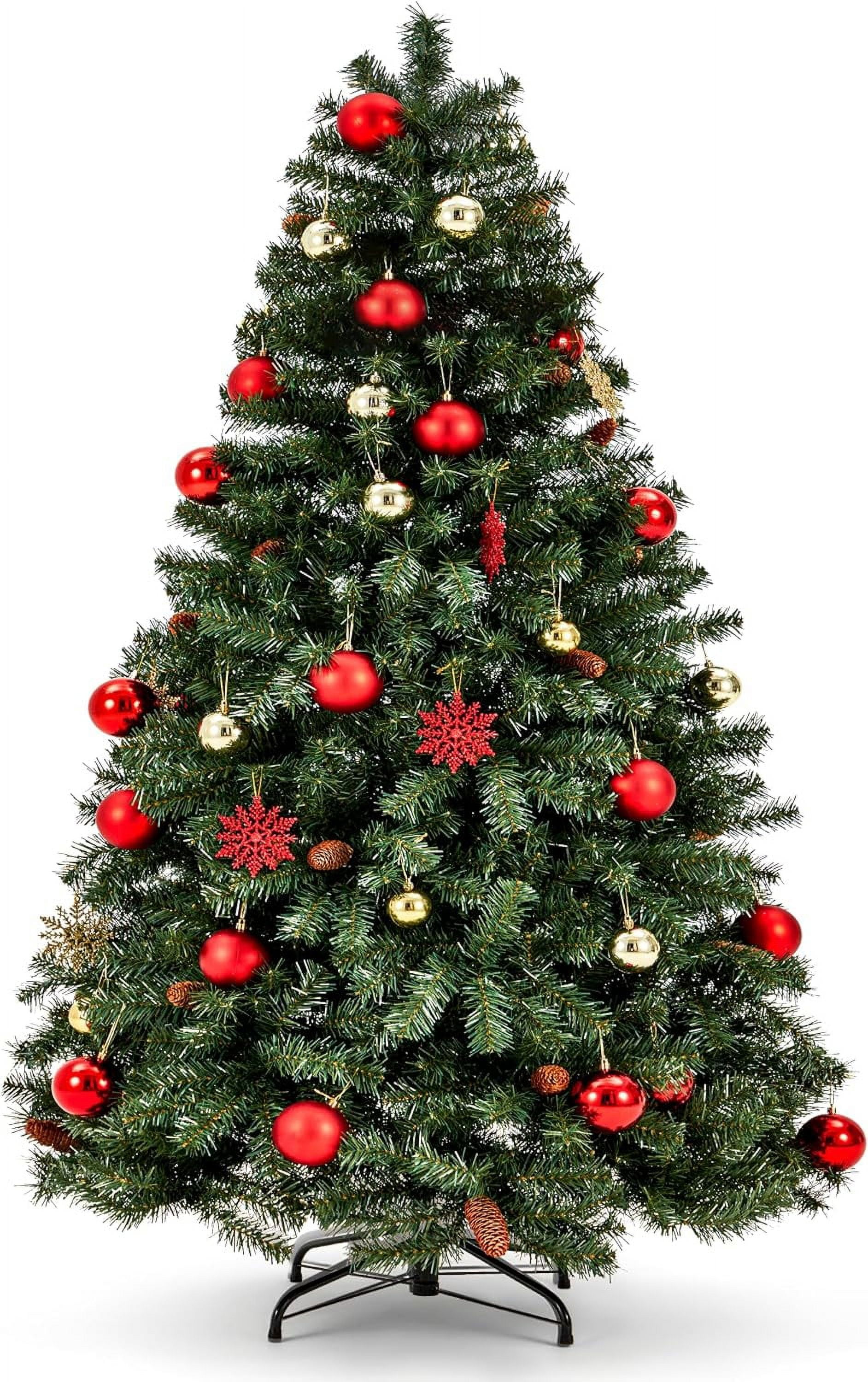 Richryce 6ft Unlit Artificial Christmas Tree with 1400 Branch Tips