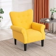 thumbnail image 1 of Richryce Mid-Century Accent Chair, Yellow, 1 of 6