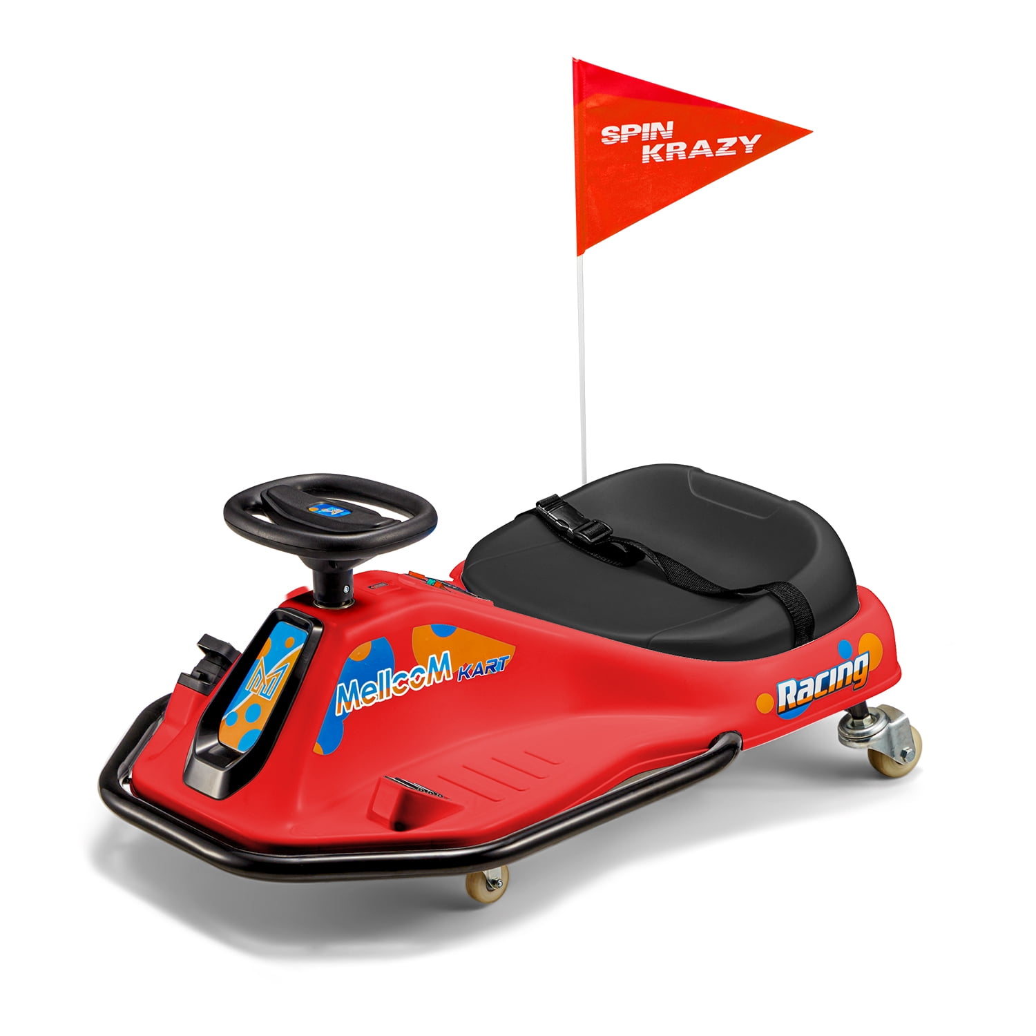 Red 24V Electric Drifting Go-Kart with Music and LED Lights