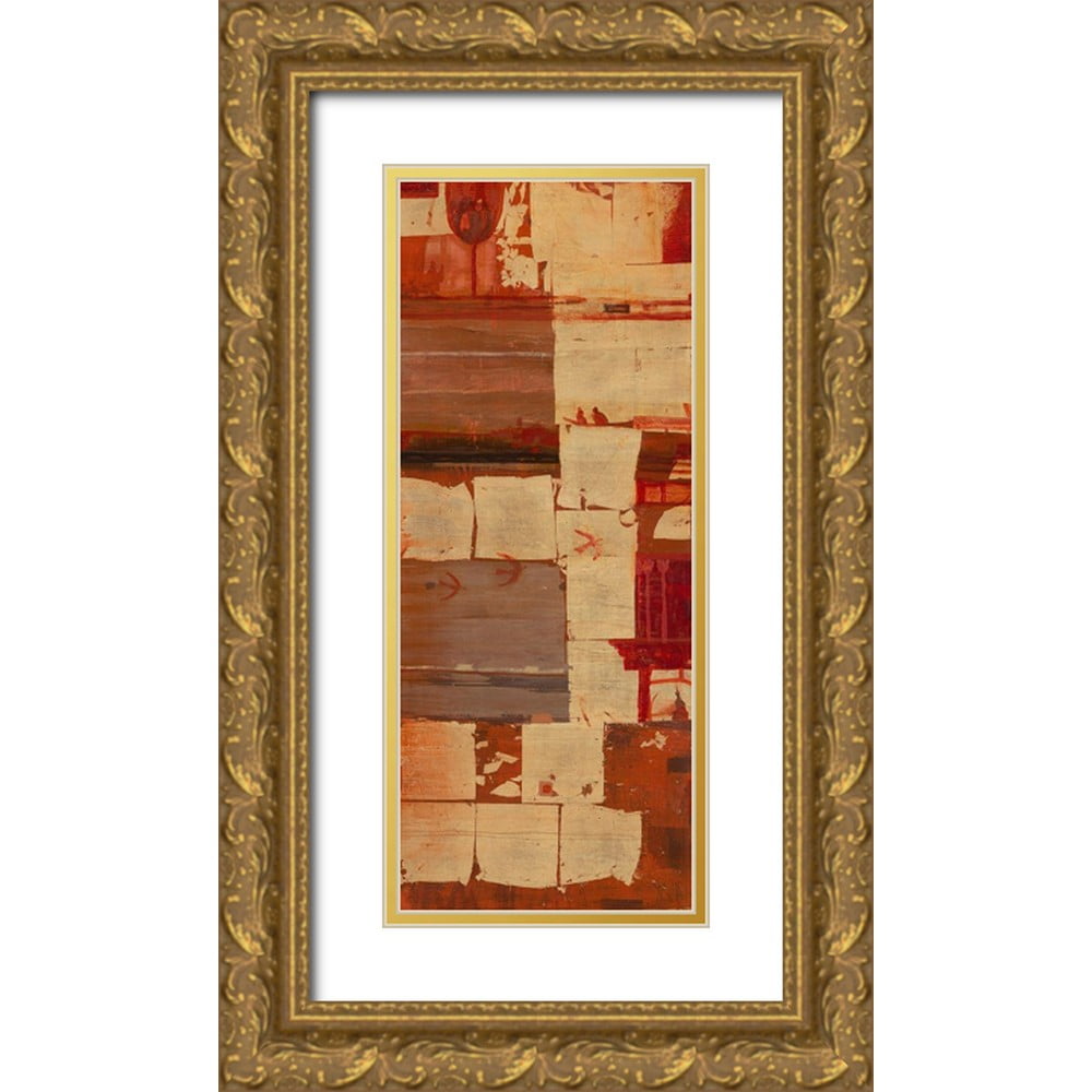 Richter-Armgart, Rose 12x24 Gold Ornate Wood Framed with Double Matting ...