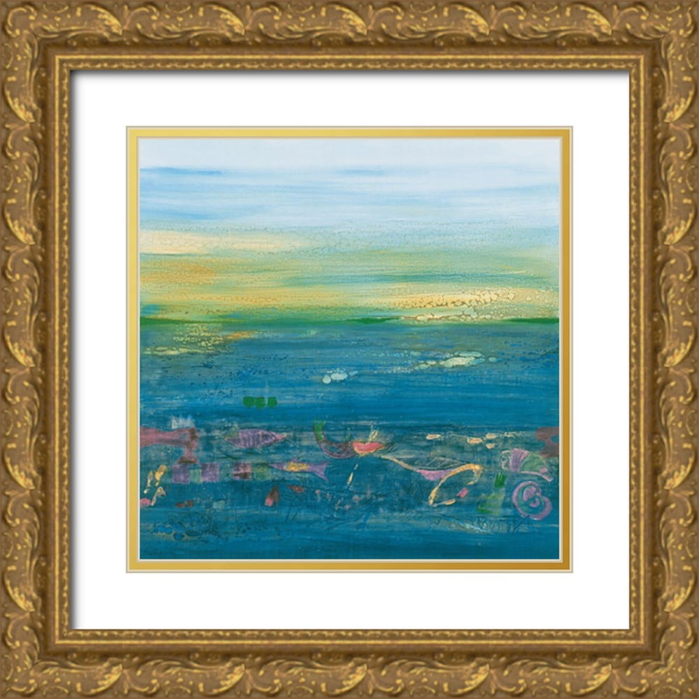 Richter-Armgart, Rose 15x15 Gold Ornate Wood Framed with Double Matting ...