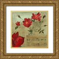 thumbnail image 1 of Richter-Armgart, Rose 15x15 Gold Ornate Wood Framed with Double Matting Museum Art Print Titled - Peonia, 1 of 4