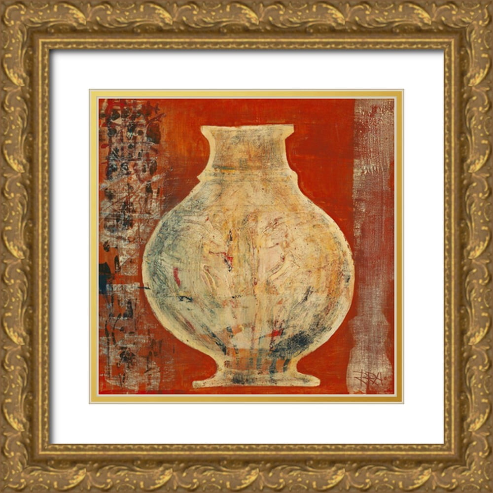 Richter-Armgart, Rose 15x15 Gold Ornate Wood Framed with Double Matting ...
