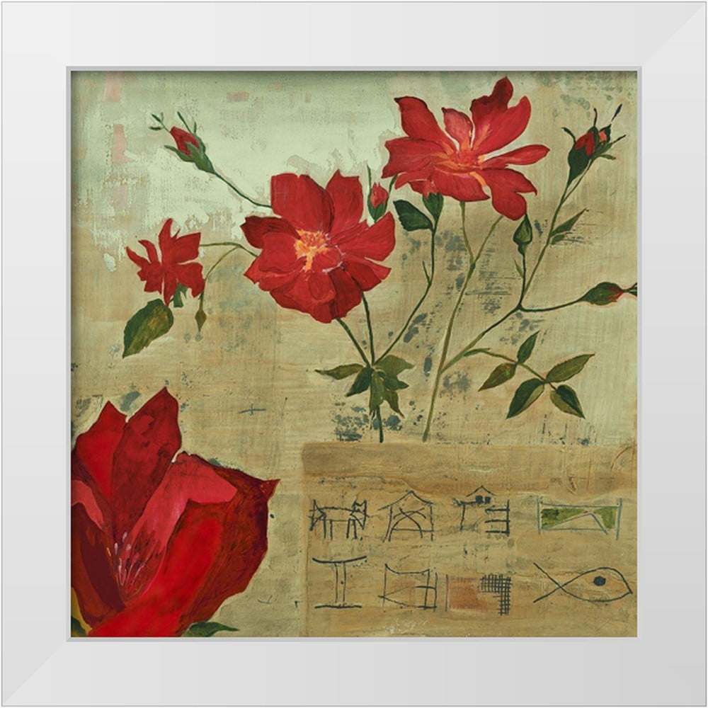 Richter-Armgart, Rose 15x15 White Modern Wood Framed Museum Art Print ...