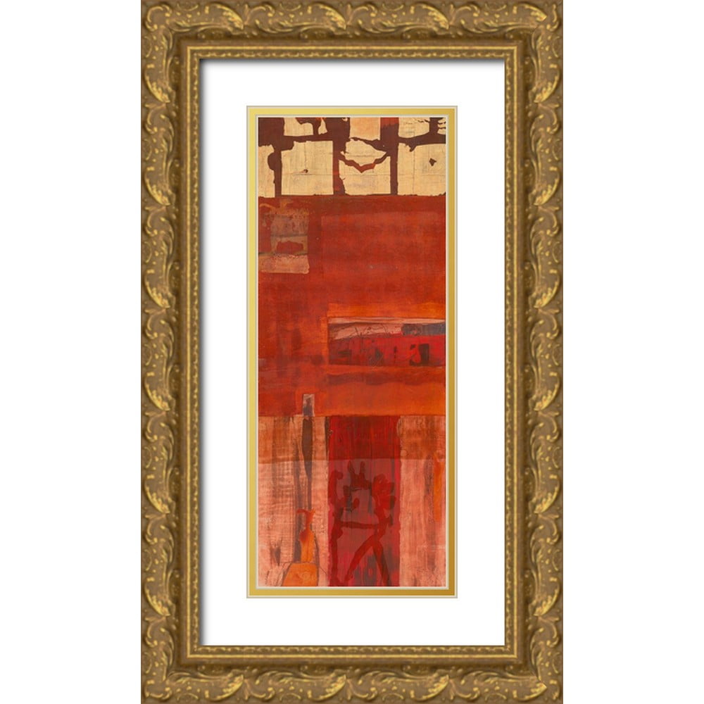 Richter-Armgart, Rose 15x32 Gold Ornate Wood Framed with Double Matting ...