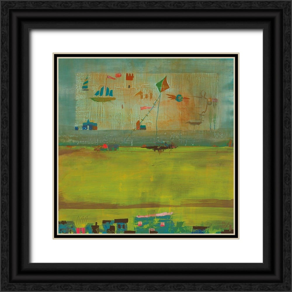 Richter-Armgart, Rose 20x20 Black Ornate Wood Framed with Double ...