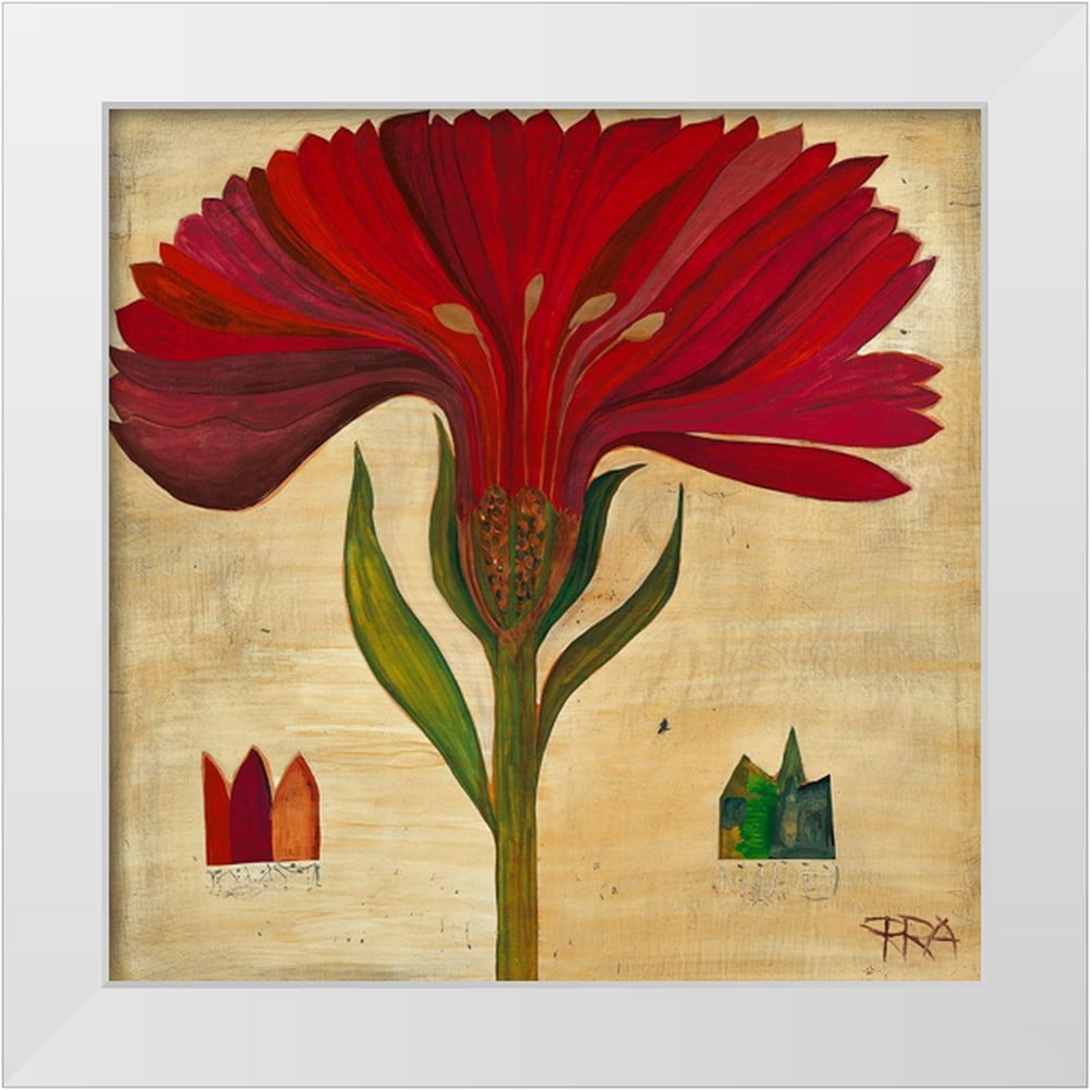 Richter-Armgart, Rose 20x20 White Modern Wood Framed Museum Art Print ...