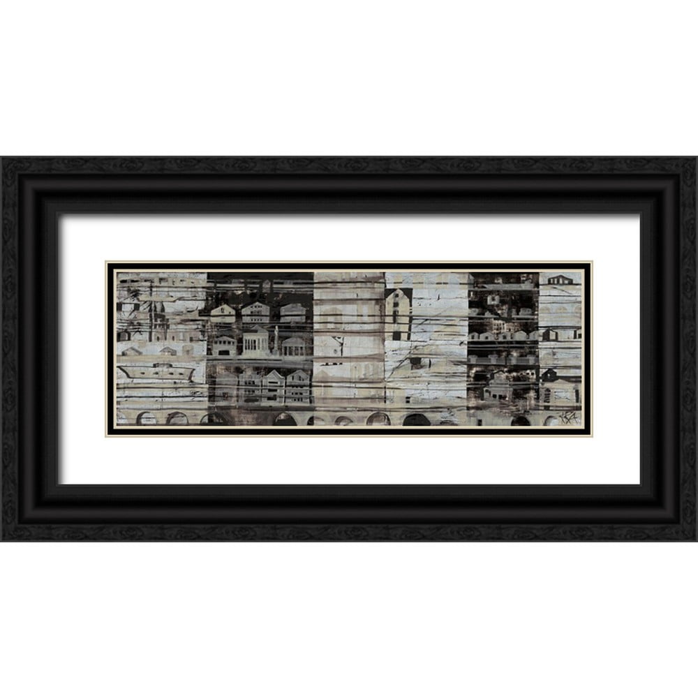 Richter-Armgart, Rose 24x11 Black Ornate Wood Framed with Double ...