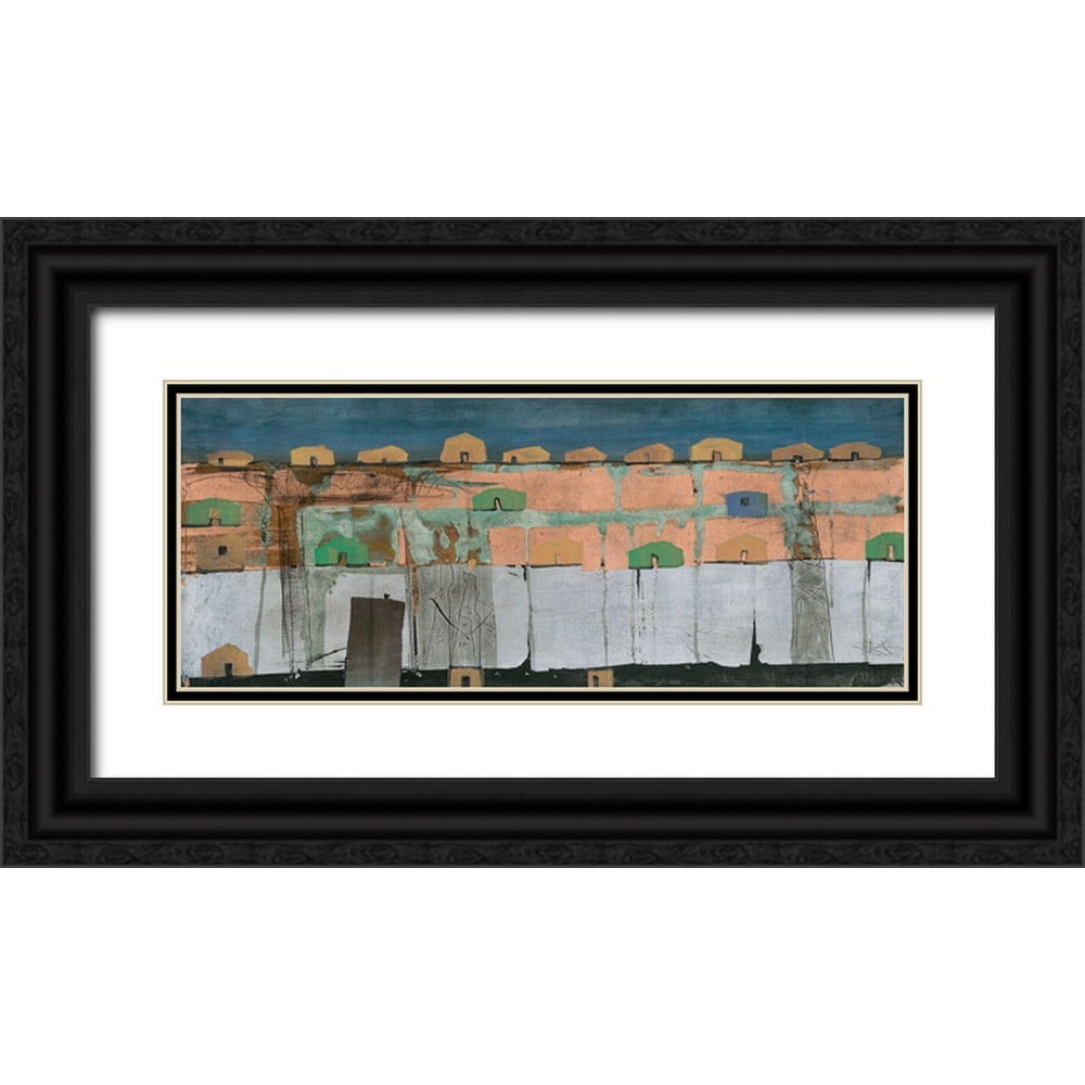 Richter-Armgart, Rose 32x15 Black Ornate Wood Framed with Double ...
