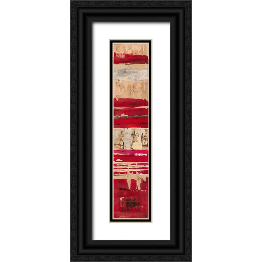 Richter-Armgart, Rose 6x14 Black Ornate Wood Framed with Double Matting ...