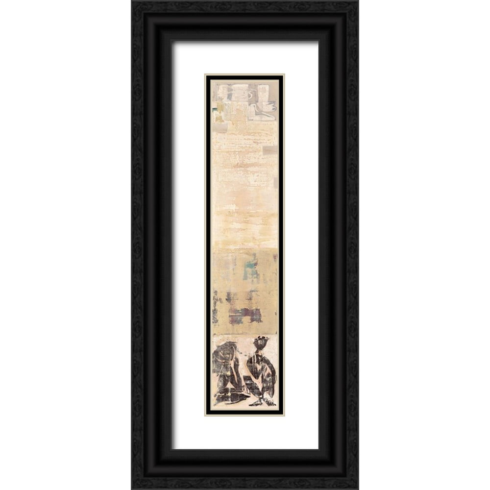 Richter-Armgart, Rose 6x14 Black Ornate Wood Framed with Double Matting ...