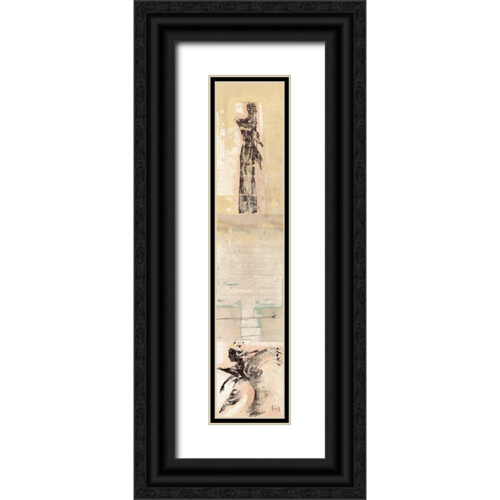 Richter-Armgart, Rose 6x14 Black Ornate Wood Framed with Double Matting ...