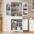 thumbnail image 1 of Richya 71" Tall Kitchen Food Pantry Cabinet with Drawer and Adjustable Shelves,Kitchen Hutch,Modern Buffet Cabinet,Cupboard for Dining Room,White, 1 of 7