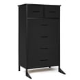 thumbnail image 1 of Richya Chest of Drawers, 6 Drawer Dresser for Bedroom & Living Room with 6 Drawers, Steel Frame & Anti Fall Device, Black, 1 of 10