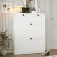 thumbnail image 1 of Richya White Shoe Cabinet with 2 Flip Drawers,Shoe Racks Storage Cabinet with 2 Drawers for Entryway, 1 of 7
