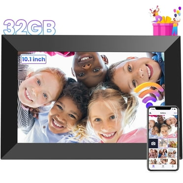 Ricilar 10.1 inch Digital Photo Frame WiFi, 1280*800 HD IPS Touchscreen 32GB Electric Picture Frames Send Photos Videoes via Micro SD Card Uhale App From Anywhere