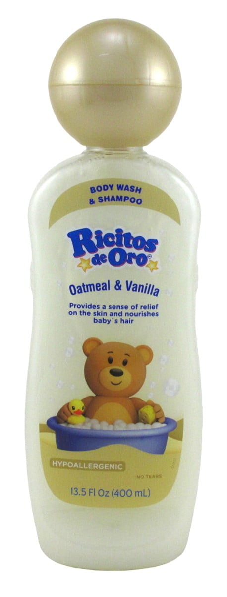 Ricitos De Oro Baby Body Wash & Shampoo Oat / Vanilla 13.5 Ounce (Pack of 3)