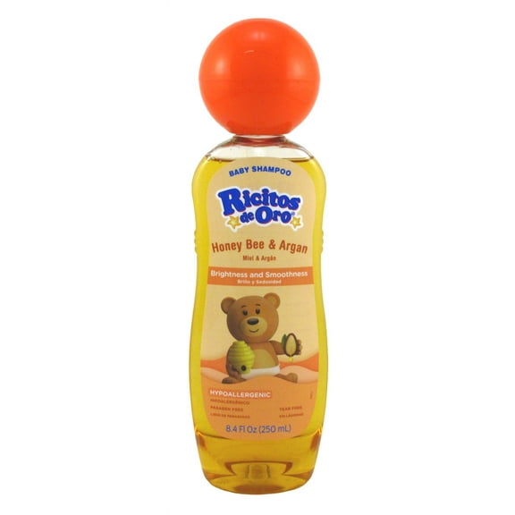 Ricitos De Oro Baby Shampoo Honey Bee & Argan 8.4 Ounce (250ml) (Pack of 3)