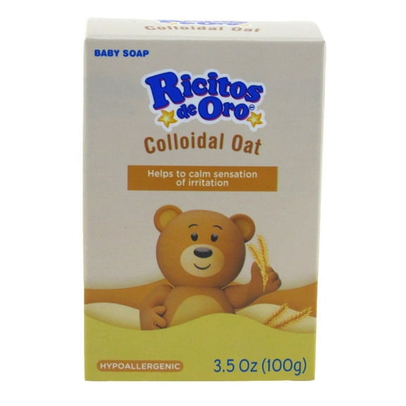 Ricitos De Oro Baby Soap Bar Colloidal Oat 3.5 Ounce (Pack of 3)