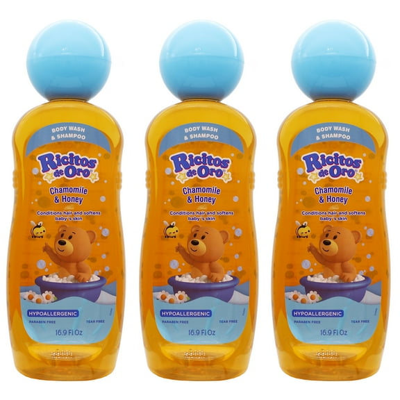 Ricitos de Oro Body Chamomile Wash & Shampoo 16.9FO 3PK