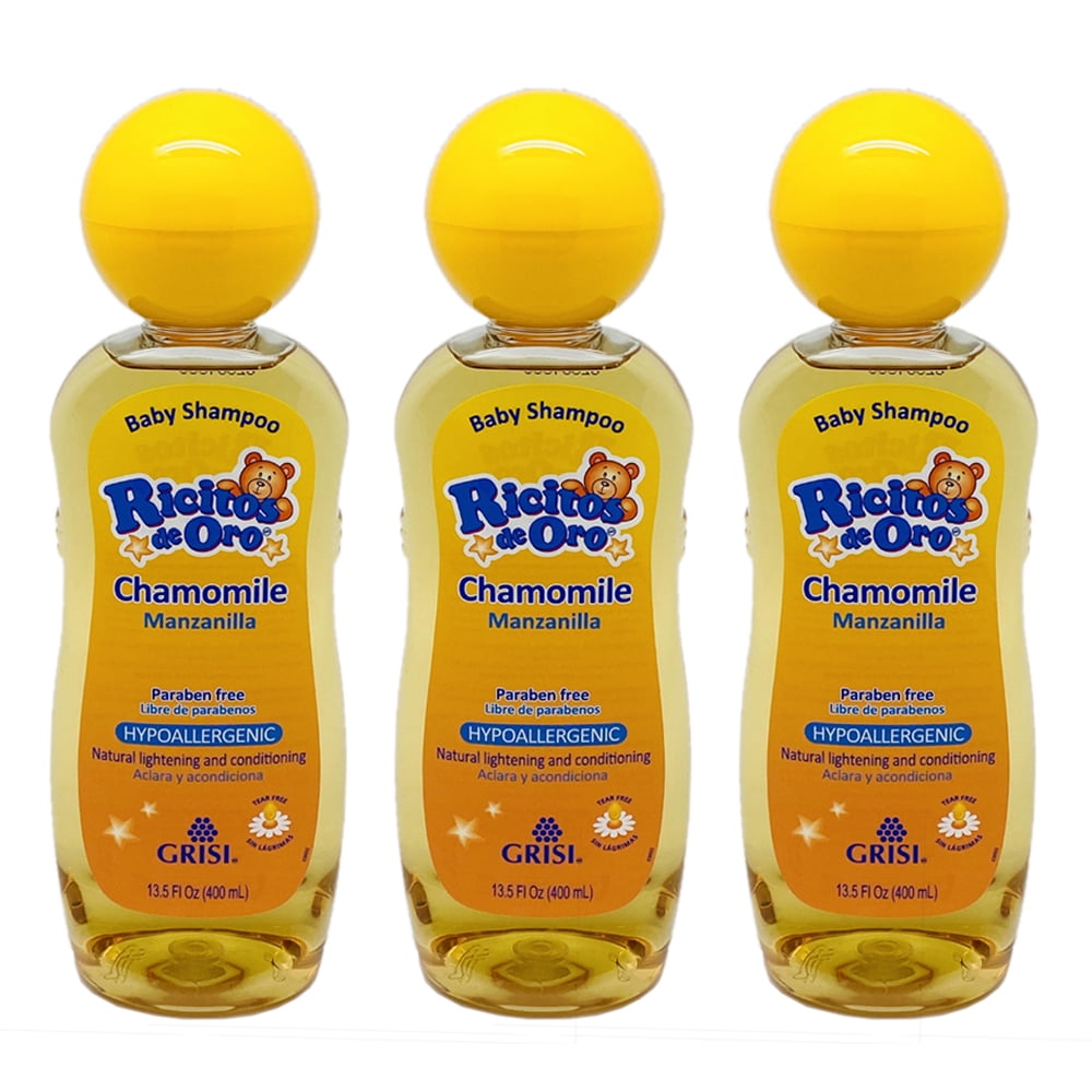 Ricitos de Oro Chamomile Baby Shampoo Lightens and Conditions Baby's Hair 13.5 fl.oz. 3-Pack