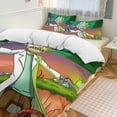 thumbnail image 1 of Rick And Morty 3-Piece Bedding Comforter Set Bed Cover Set Soft Warm Bedding for Bedroom, Home, Hotel 79"x90", 1 of 8