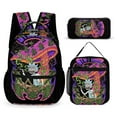 thumbnail image 1 of Rick And Morty 3PCS Casual Backpack Set Bookbag + Pencil Case + Lunch Bag Combination For Travel Work Camping, 1 of 8