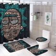 thumbnail image 1 of Rick And Morty 4 Pcs Bathroom Shower Curtain Set with Rugs(Bath Mat,U Shape Mat, Toilet Lid Cover Mat) Bathroom Accessory Sets, 1 of 8