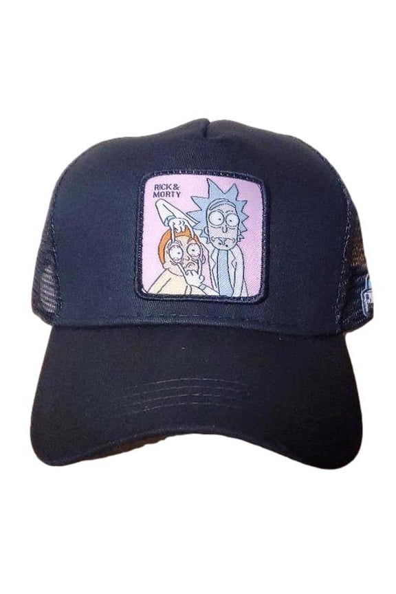 Rick And Morty Adjustable Black Snapback Trucker Cap Hat