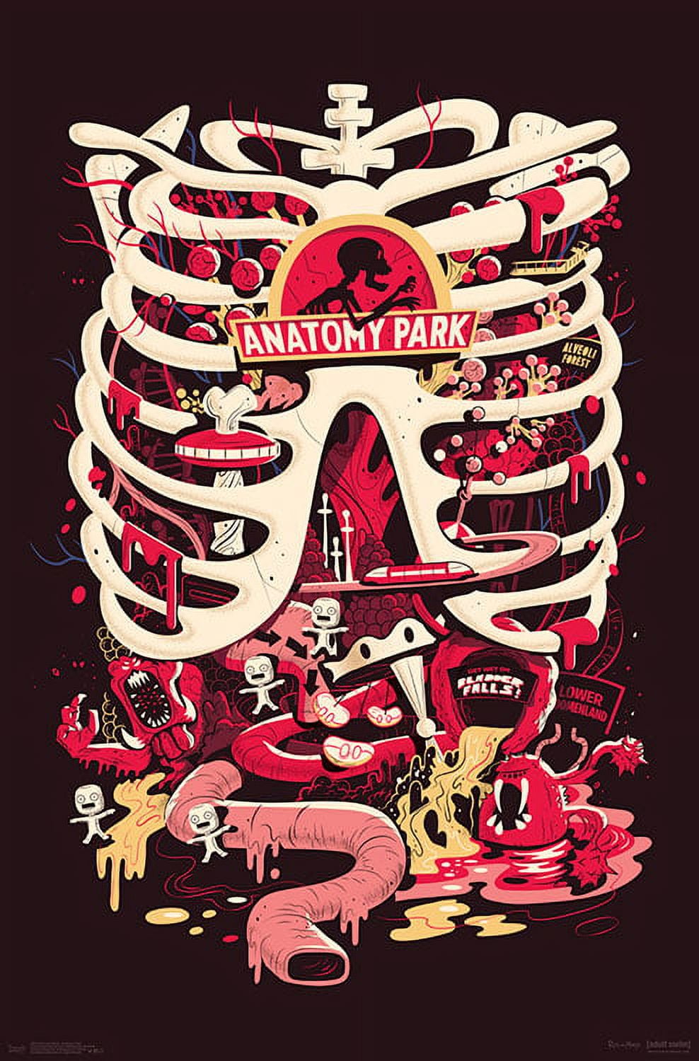 Rick And Morty - Anatomy Park Wall Poster, 22.375" x 34"