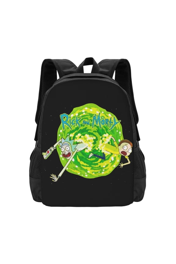 Rick And Morty Backpack Casual College Bookbag Laptop Travel Backpacks Work Large Capacity Adult Bags
