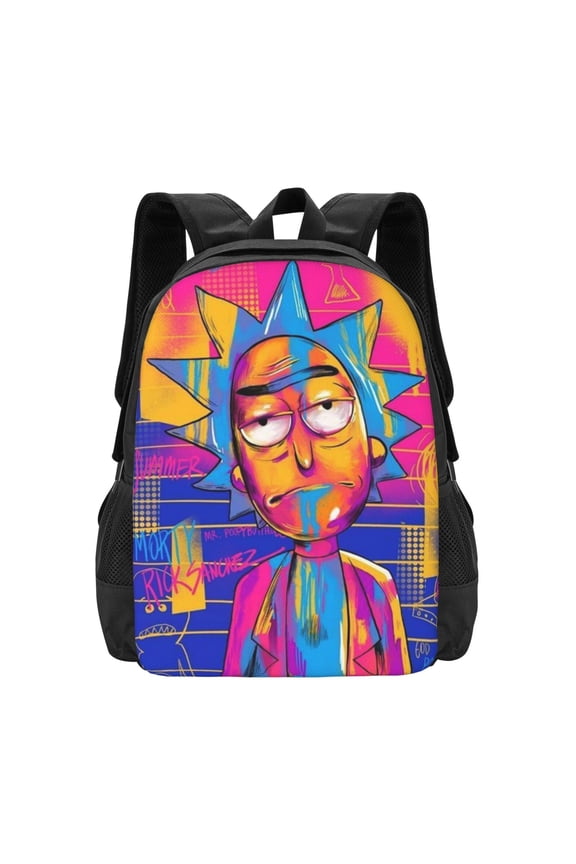 Rick And Morty Backpack Casual College Bookbags Laptop Travel Backpacks Business Large Capacity Adult Bags
