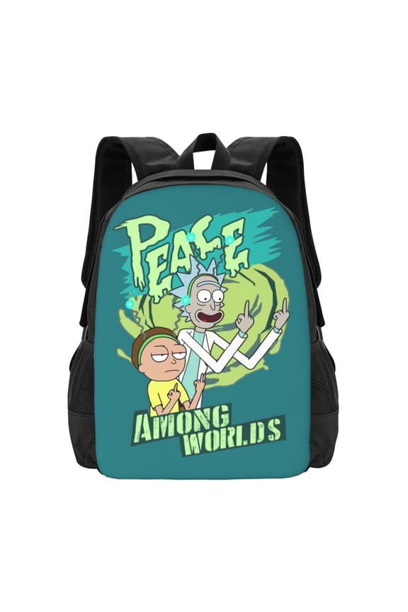 Rick And Morty Backpack Casual College Bookbags Laptop Travel Backpacks Work Large Capacity Adult Bags