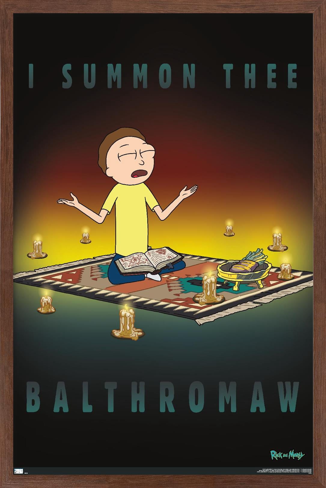 Rick And Morty - Balthromaw Wall Poster, 14.725" x 22.375", Framed