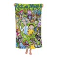 thumbnail image 1 of Rick And Morty Beach Towels Soft Bath Blanket Camping Towels For Travel, Swim, Gym, 1 of 9