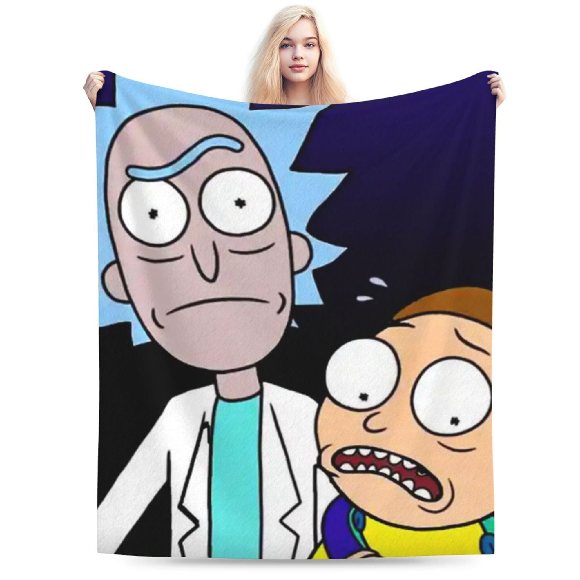 Rick And Morty Blanket, Anime Throw Blanket, Cozy Soft Lightweight