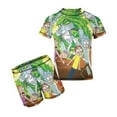 thumbnail image 1 of Rick And Morty Boys 2-Piece Swimsuit Set, Short Sleeve Rash Guard & Swim Trunks, 1 of 7