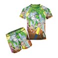 thumbnail image 1 of Rick And Morty Boys 2-Piece Swimsuit Set, Short Sleeve Rash Guard & Swim Trunks, 1 of 7